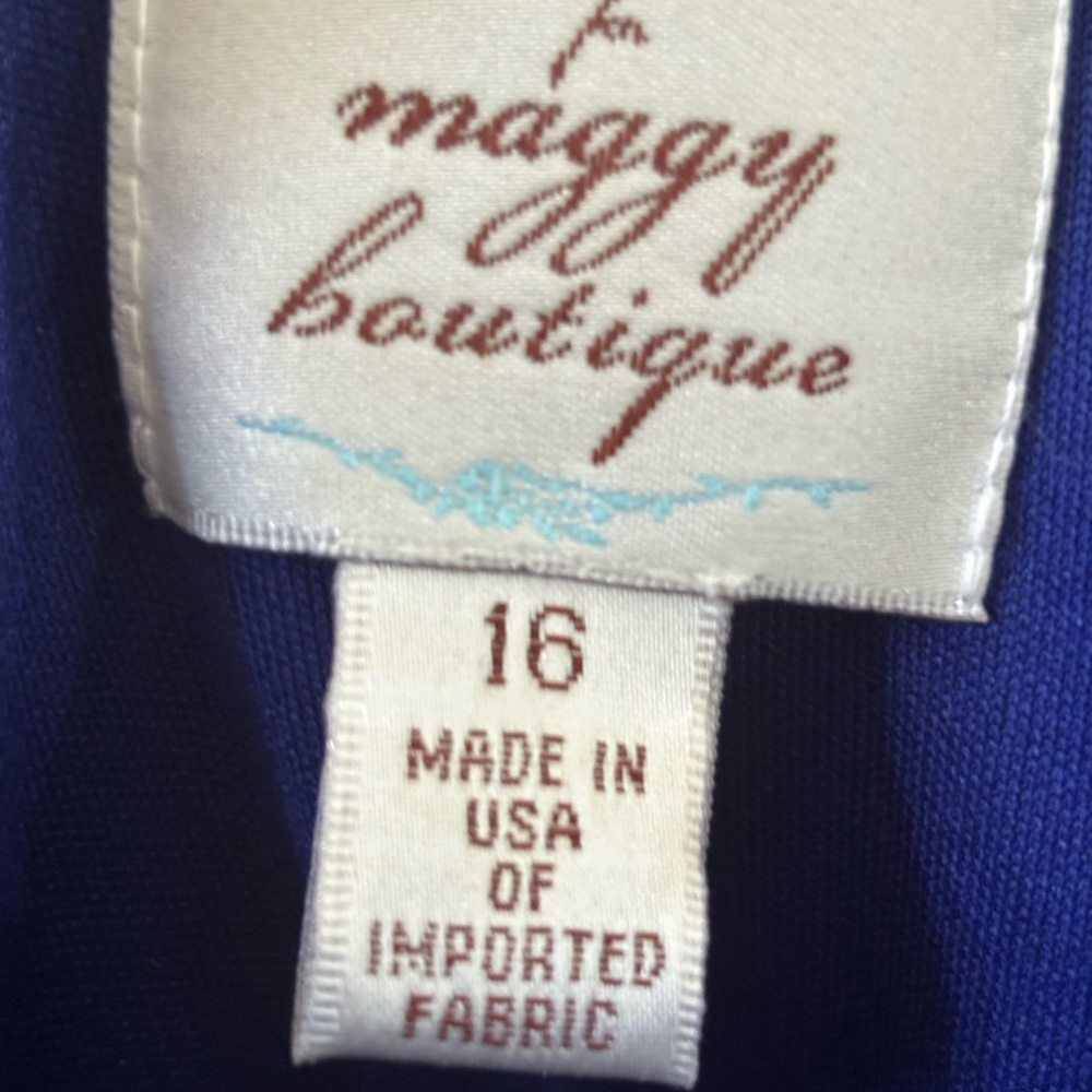 Suzi Chin for Maggy Boutique Cobalt Blue Satin Ruched Midi Dress - Picture 6 of 10
